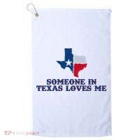 Someone In Texas Loves Me Home State Golf Towel thumb 0