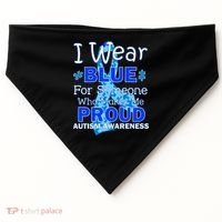 Someone Who Makes Me Proud Autism Awareness USA-Made Doggie Bandana thumb 0
