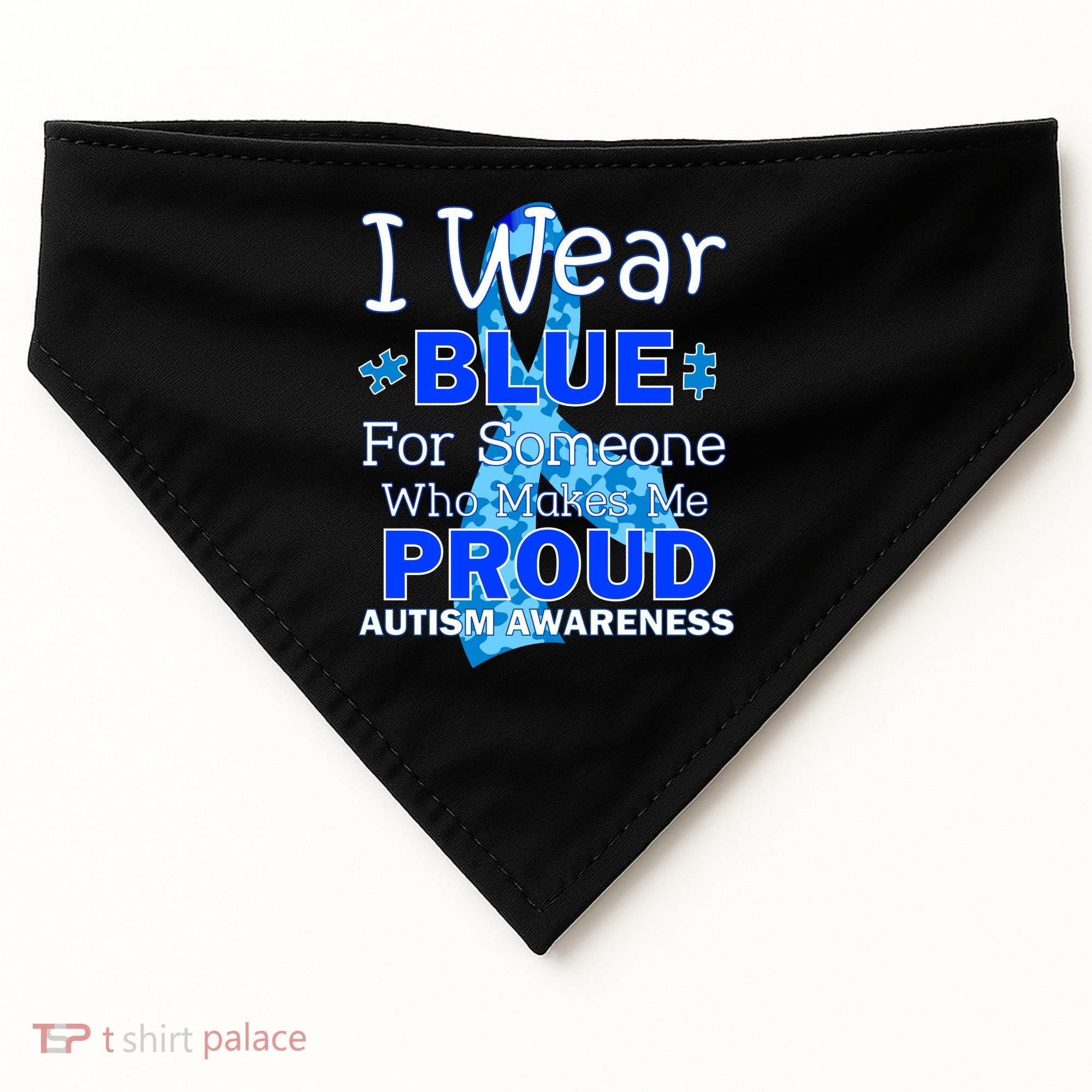 Someone Who Makes Me Proud Autism Awareness USA-Made Doggie Bandana