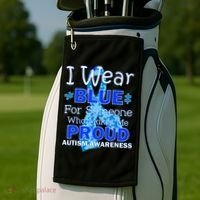 Someone Who Makes Me Proud Autism Awareness Golf Towel thumb 2