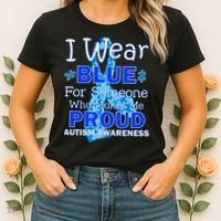 Someone Who Makes Me Proud Autism Awareness Women's T-Shirt thumb 2