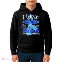 Someone Who Makes Me Proud Autism Awareness Kids Hoodie thumb 4