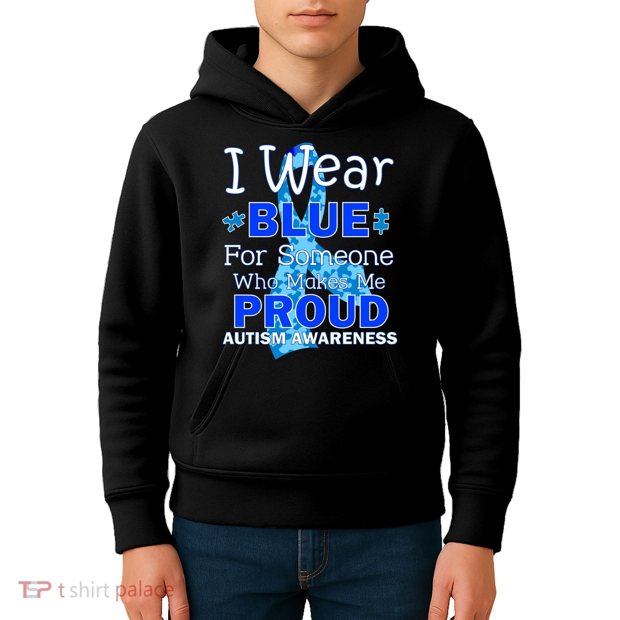 Someone Who Makes Me Proud Autism Awareness Kids Hoodie
