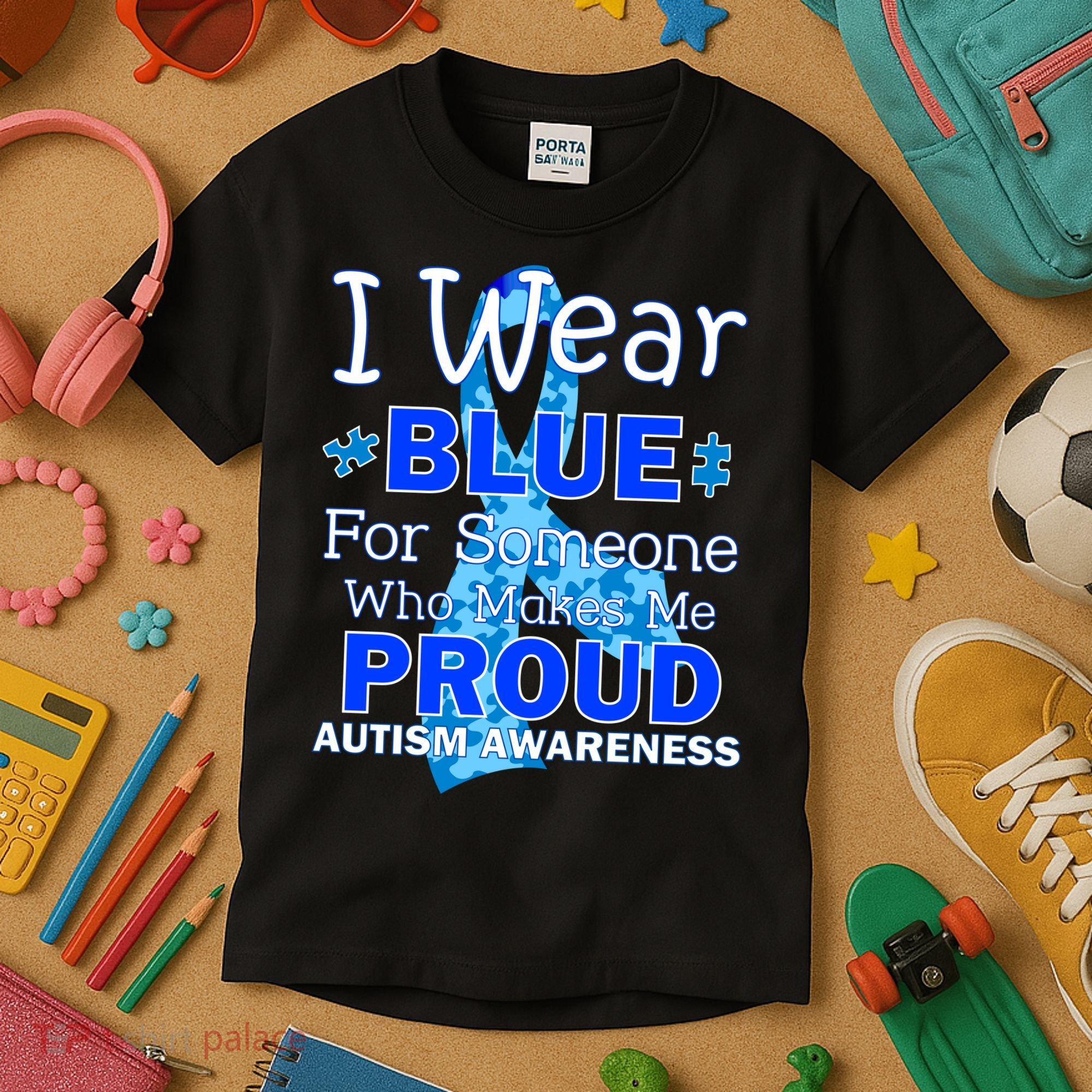 Someone Who Makes Me Proud Autism Awareness Kids T-Shirt
