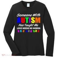 Someone With Autism Has Taught Me Women's Long Sleeve Shirt thumb 0