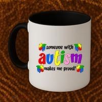 Someone With Autism Makes Me Proud Coffee Mug thumb 2