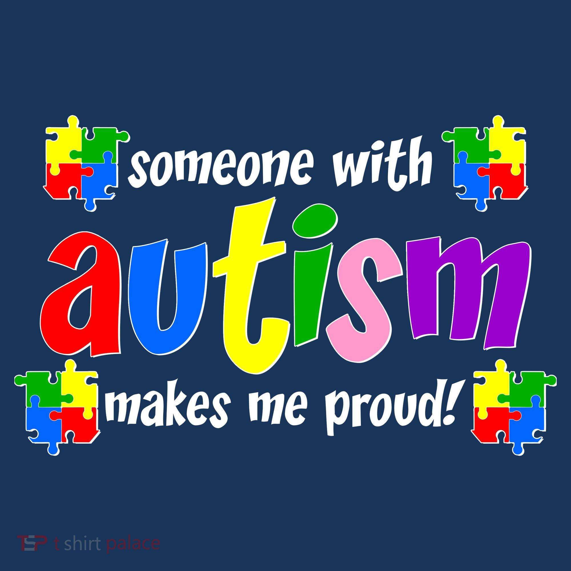 Someone With Autism Makes Me Proud Golf Towel
