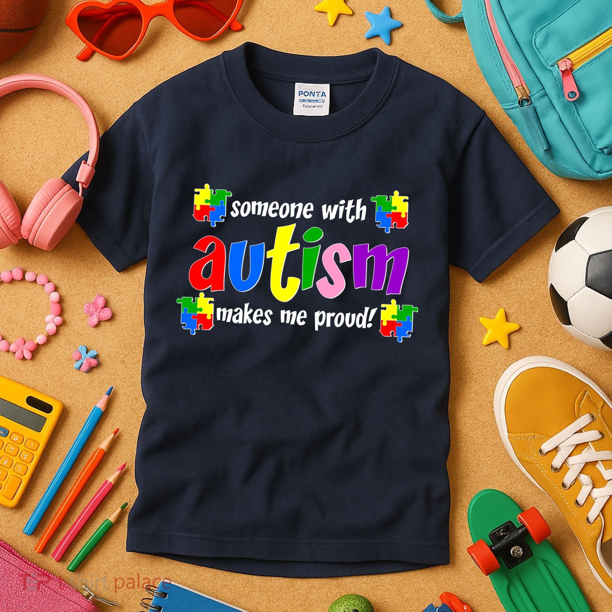 Someone With Autism Makes Me Proud Kids T-Shirt
