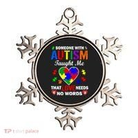 Someone With Autism Taught Me That Love Needs No Words Ornament thumb 0