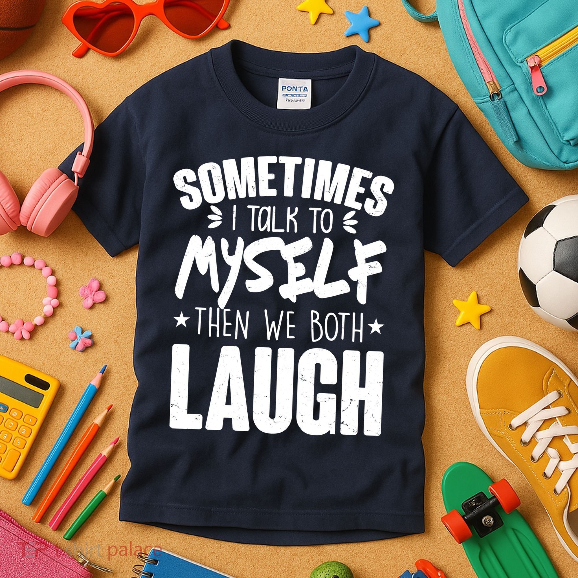 Sometimes I Talk To Myself Then We Both Laugh Kids T-Shirt