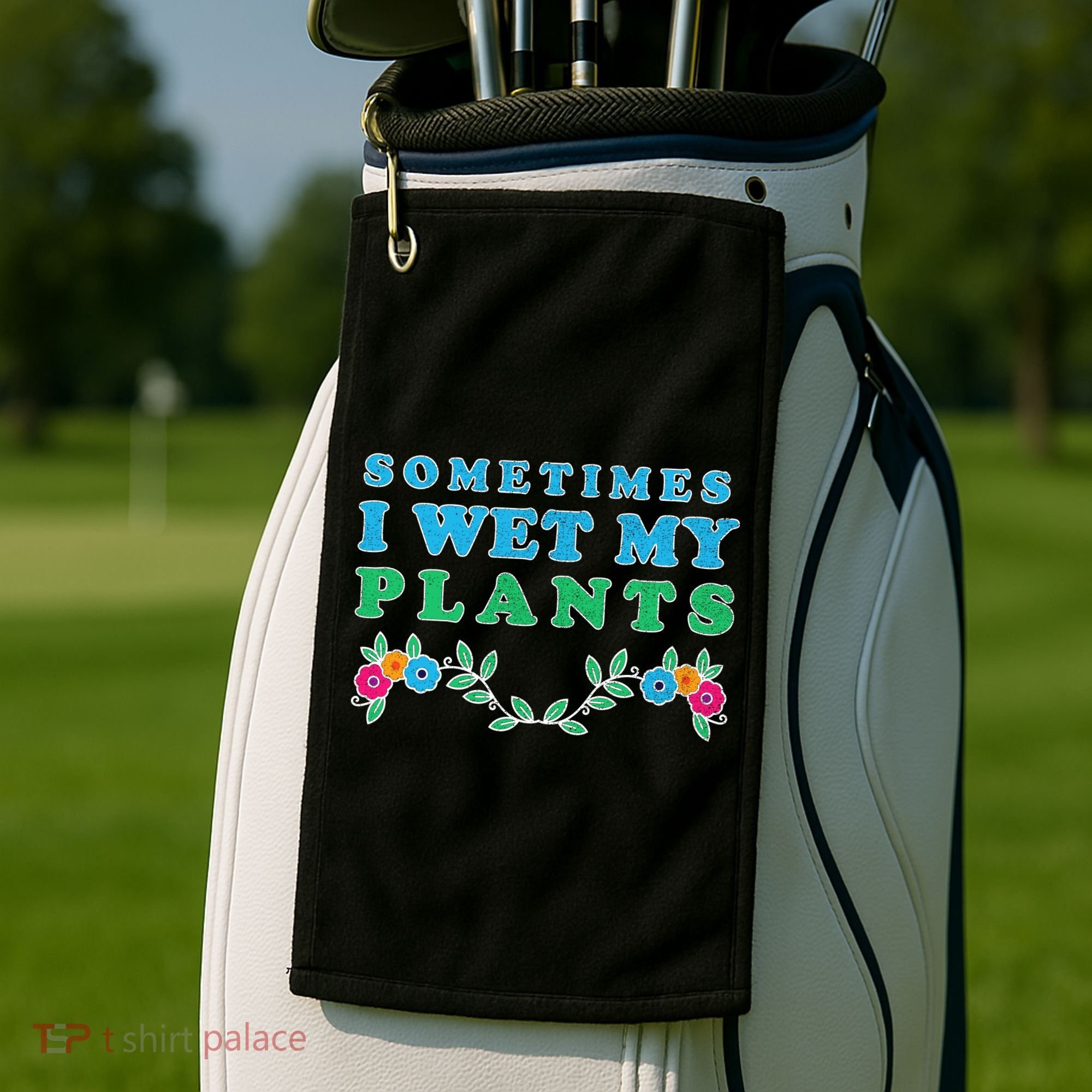 Sometimes I Wet My Plants Golf Towel