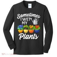 Sometimes I Wet My Plants Gardening Kids Long Sleeve Shirt thumb 0