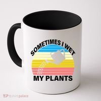 Sometimes I Wet My Plants Retro Coffee Mug thumb 0