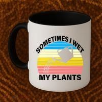 Sometimes I Wet My Plants Retro Coffee Mug thumb 2
