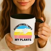 Sometimes I Wet My Plants Retro Coffee Mug thumb 3