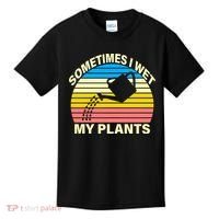 Sometimes I Wet My Plants Retro Kids T-Shirt thumb 0