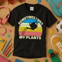 Sometimes I Wet My Plants Retro Kids T-Shirt thumb 3