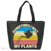 Sometimes I Wet My Plants Retro Tote Bag thumb 0