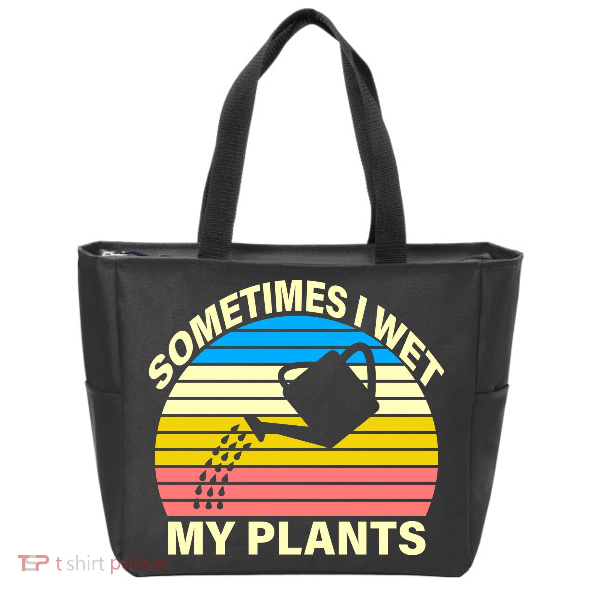 Sometimes I Wet My Plants Retro Tote Bag
