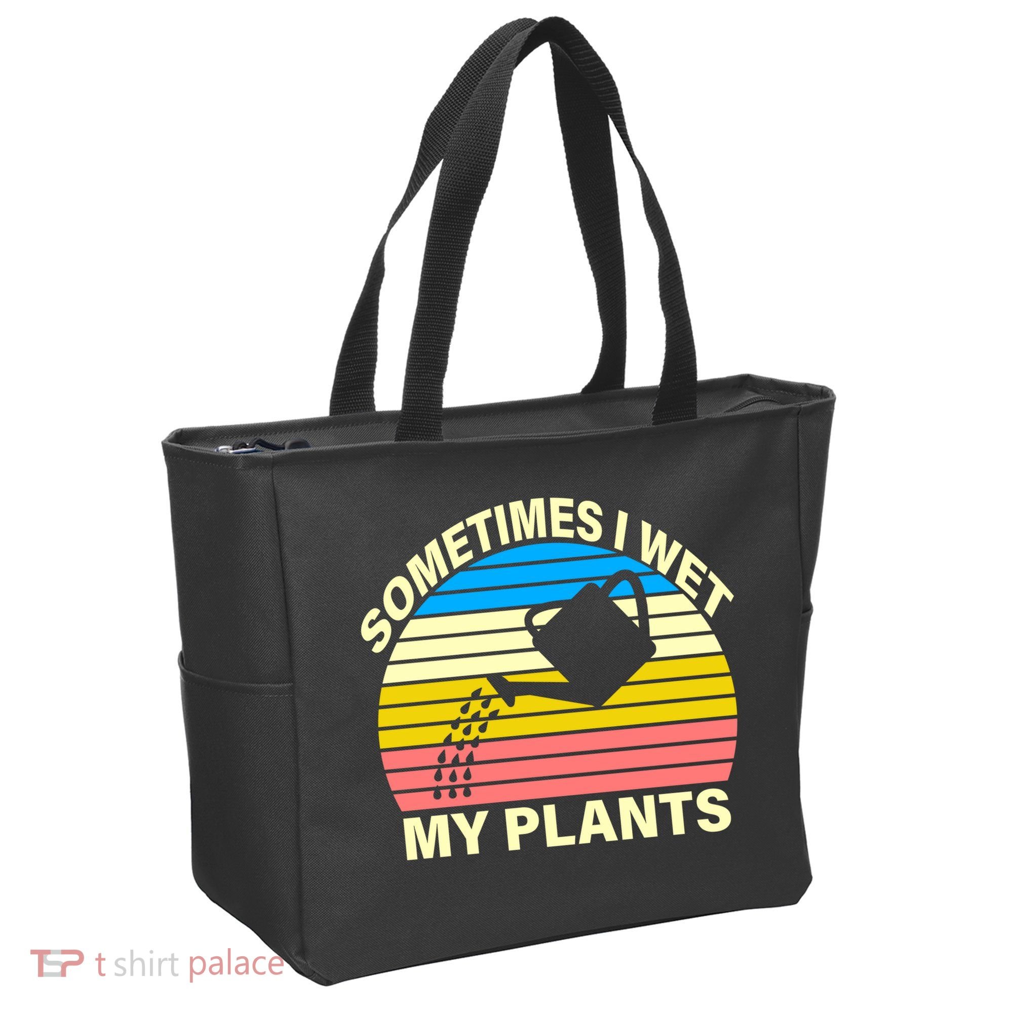 Sometimes I Wet My Plants Retro Tote Bag