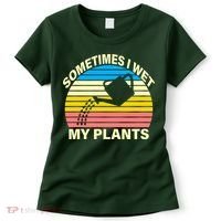 Sometimes I Wet My Plants Retro Women's T-Shirt thumb 0