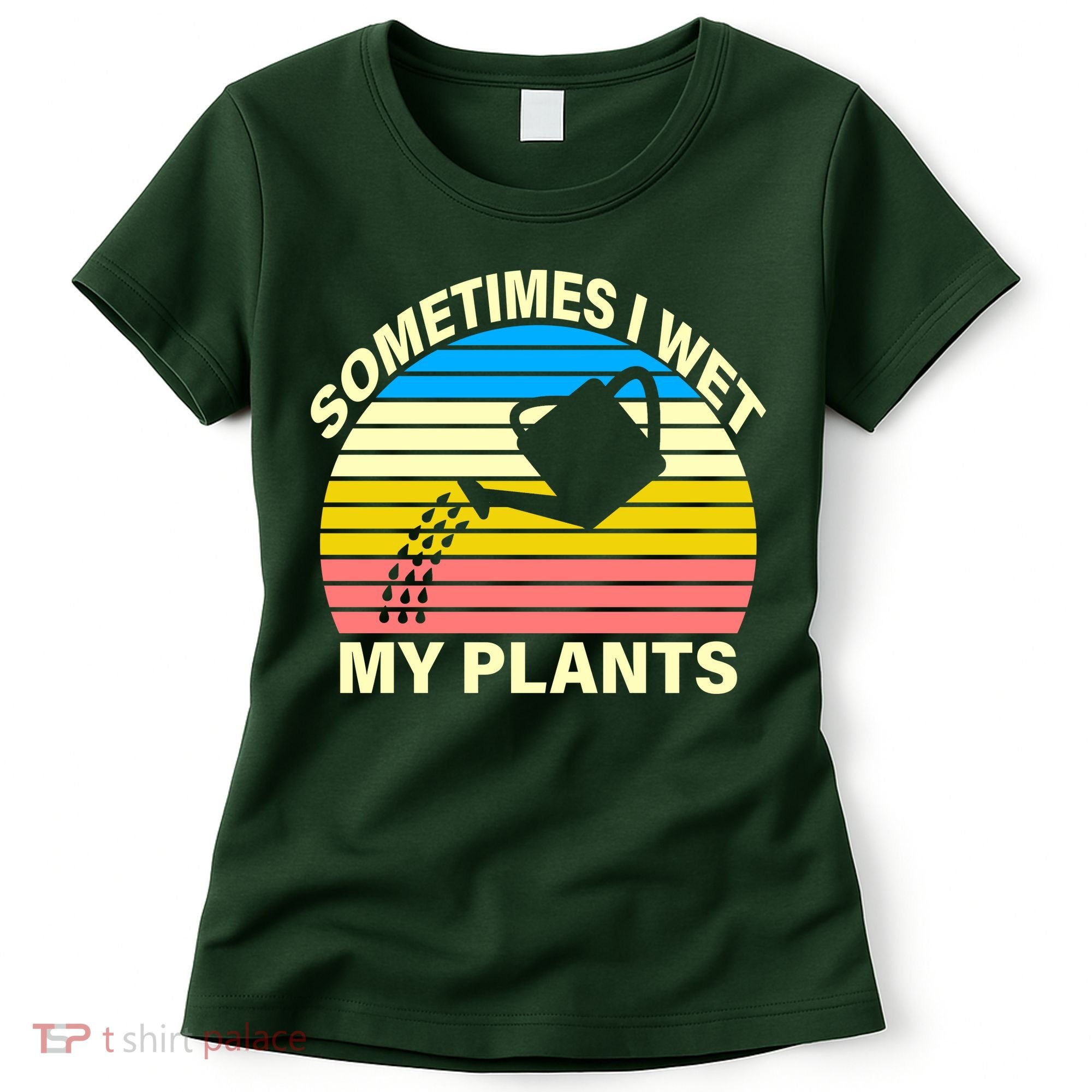 Sometimes I Wet My Plants Retro Women's T-Shirt