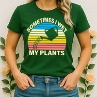 Sometimes I Wet My Plants Retro Women's T-Shirt thumb 2