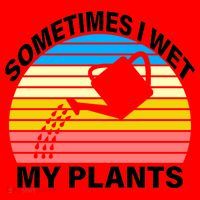 Sometimes I Wet My Plants Retro Santa Hat thumb 1