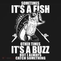 Sometimes It's A Fish Other Times It's A Buzz USA-Made Doggie Bandana thumb 2