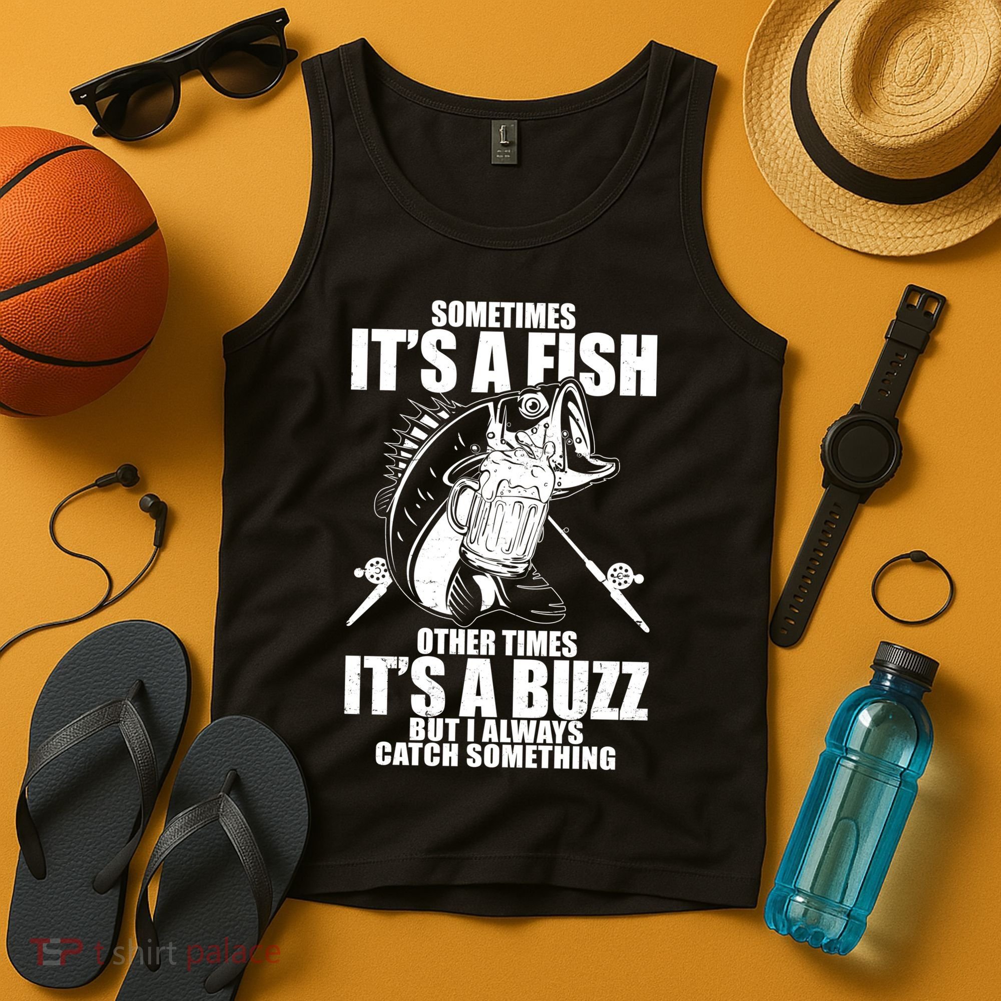 Sometimes It's A Fish Other Times It's A Buzz Tank Top