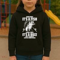 Sometimes It's A Fish Other Times It's A Buzz Kids Hoodie thumb 3