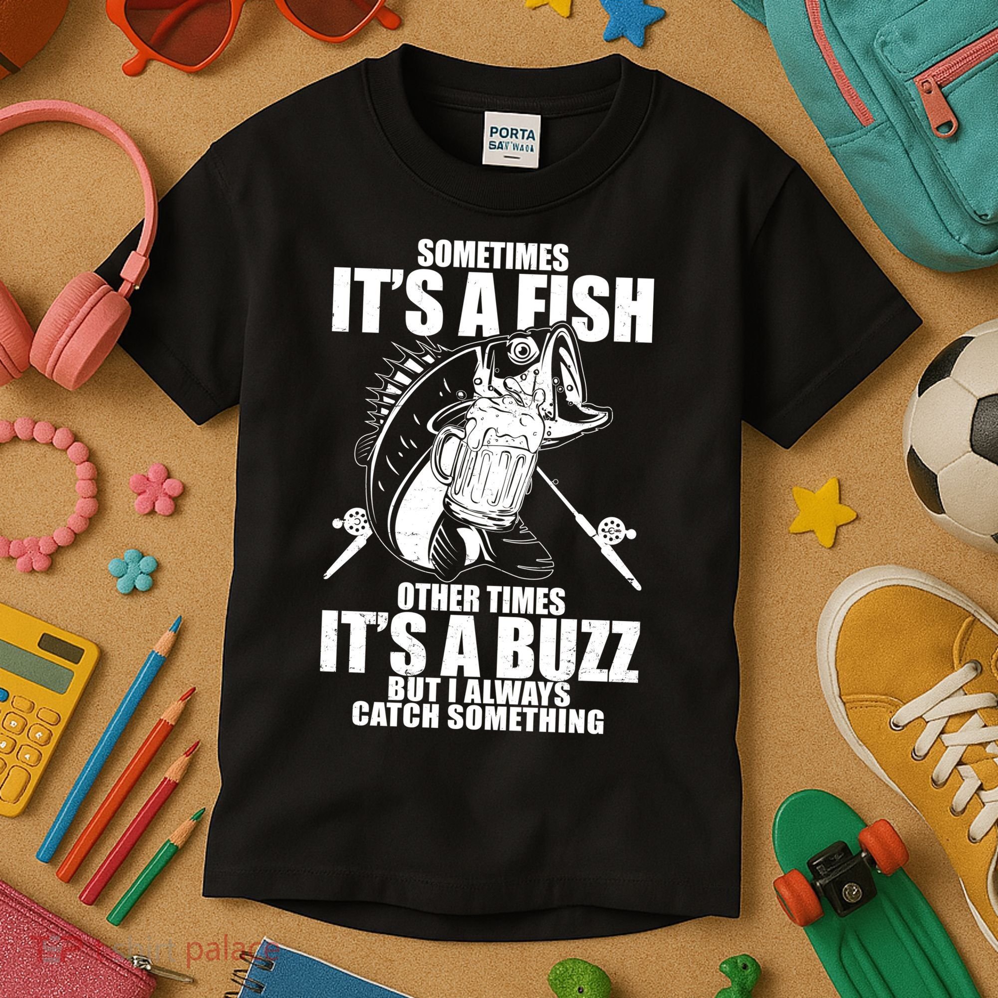 Sometimes It's A Fish Other Times It's A Buzz Kids T-Shirt