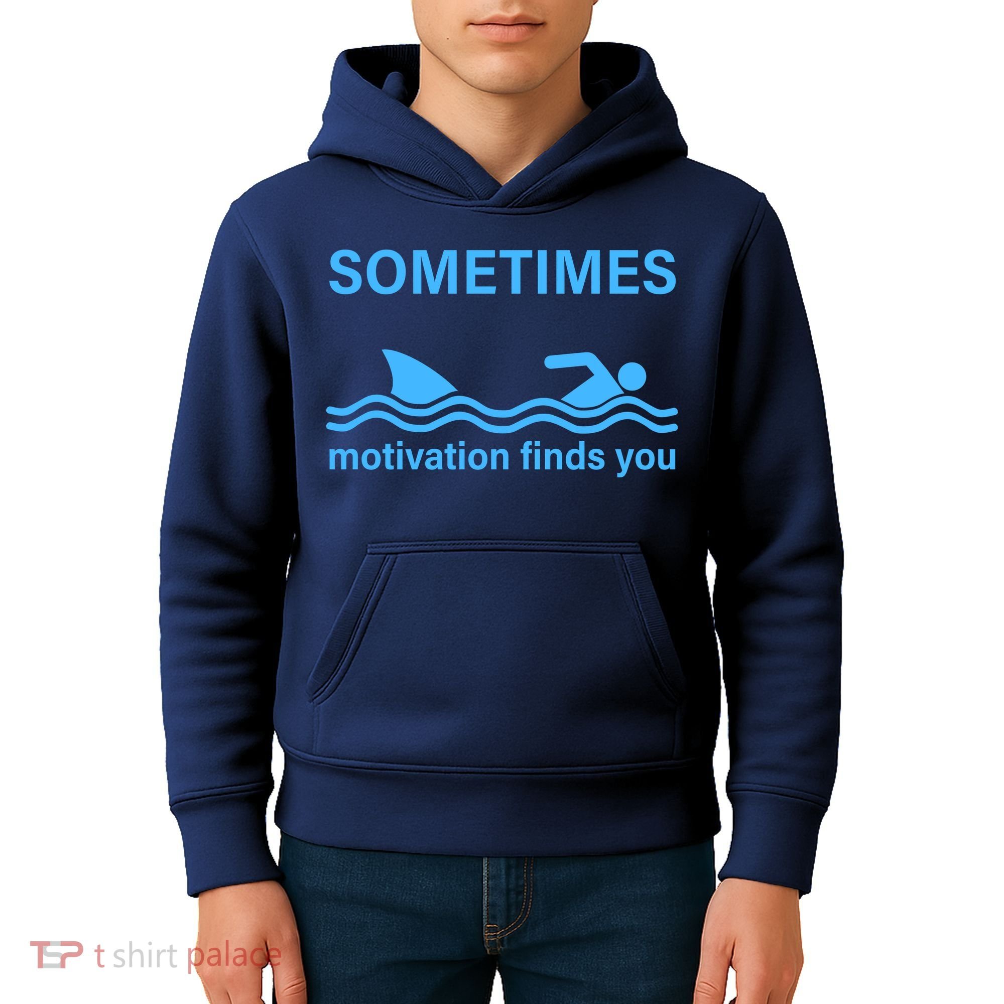 Sometimes Motivation Finds You Kids Hoodie