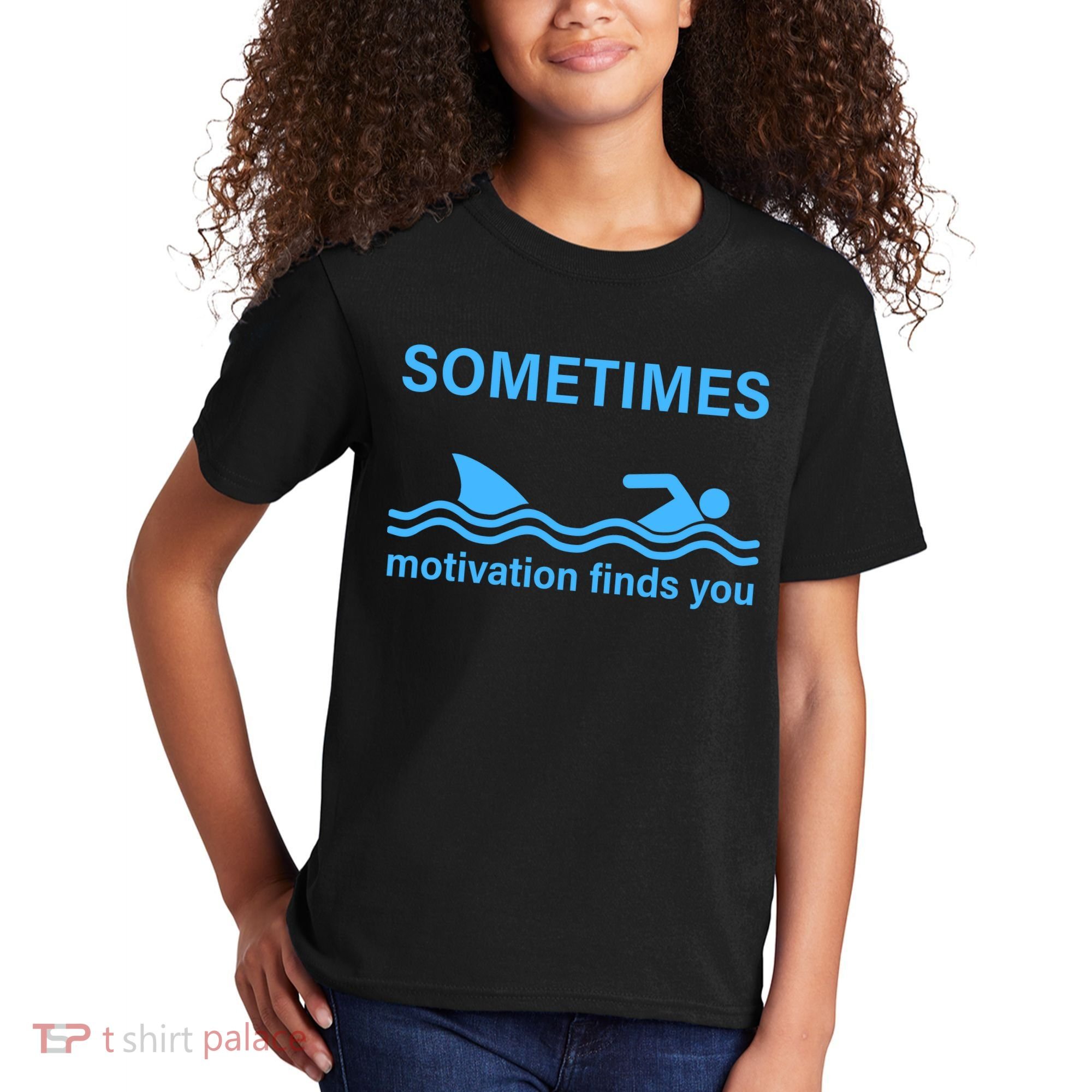Sometimes Motivation Finds You Kids T-Shirt