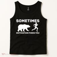 Sometimes Motivation Finds You Bear Tank Top thumb 2