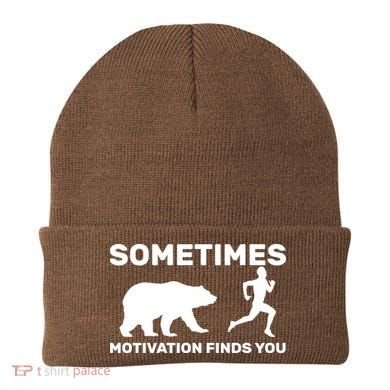 Sometimes Motivation Finds You Bear Beanie