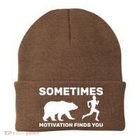 Sometimes Motivation Finds You Bear Beanie thumb 0