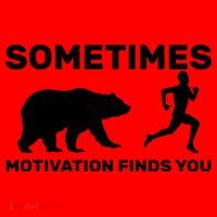 Sometimes Motivation Finds You Bear Santa Hat thumb 1