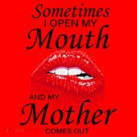 Sometimes When I Open My Mouth My Mother Comes Out Santa Hat thumb 1