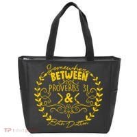 Somewhere Between Proverbs 31 & Beth Dutton Tote Bag thumb 0