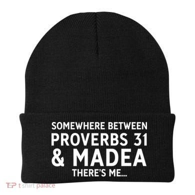 Somewhere between proverbs 31 And Madea There's Me Beanie