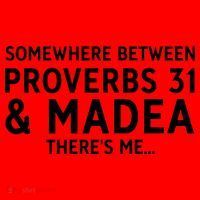 Somewhere between proverbs 31 And Madea There's Me Santa Hat thumb 1