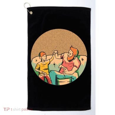 Son And Dad Gamer Golf Towel