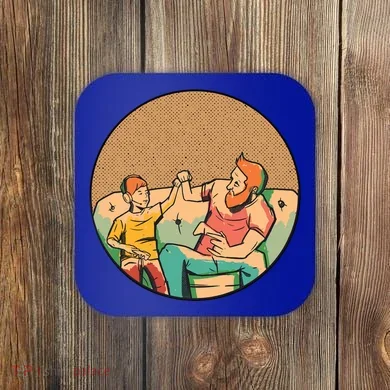 Son And Dad Gamer Coaster