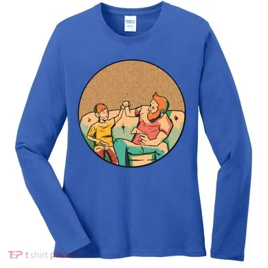 Son And Dad Gamer Women's Long Sleeve Shirt