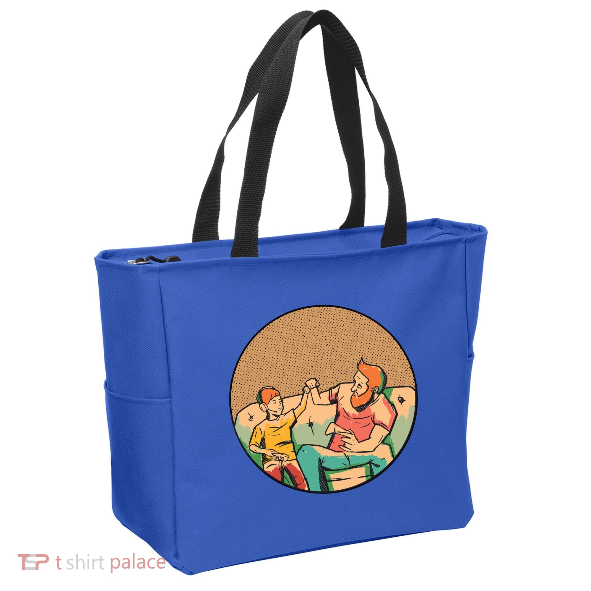 Son And Dad Gamer Tote Bag