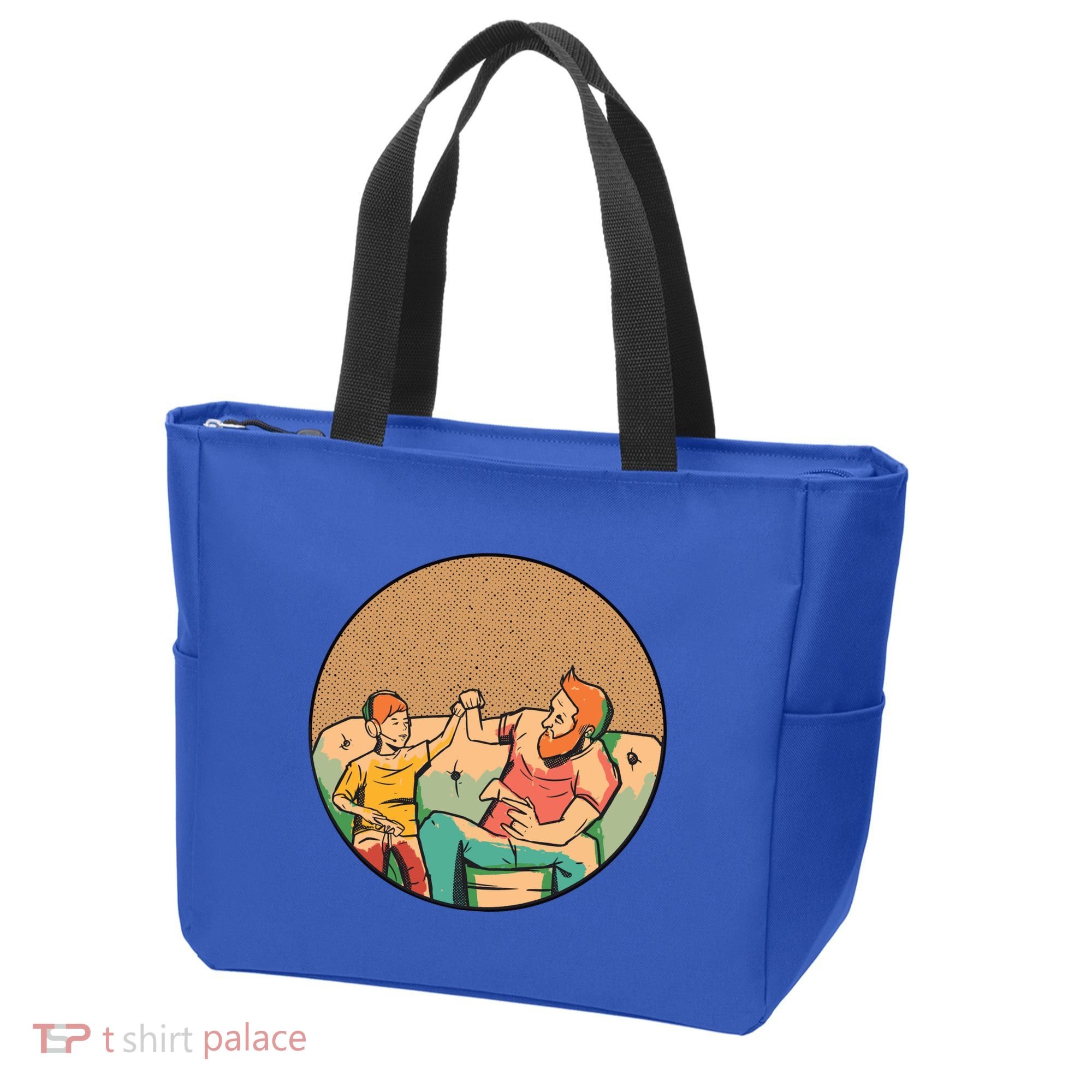 Son And Dad Gamer Tote Bag