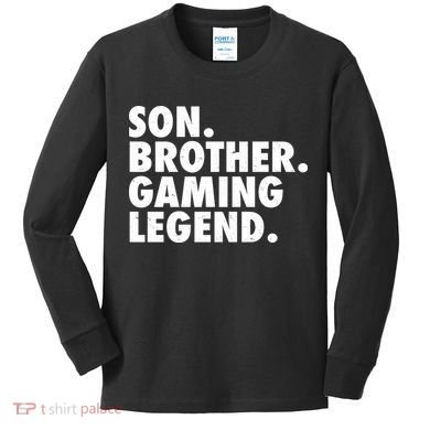 Son Brother Gaming Legend Kids Long Sleeve Shirt