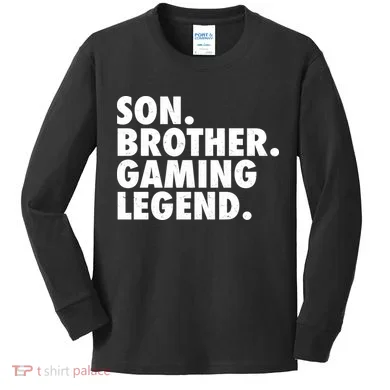 Son Brother Gaming Legend Kids Long Sleeve Shirt