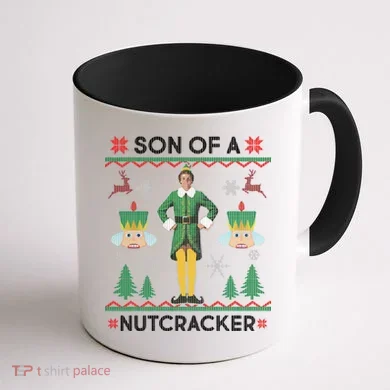 Son Of A Nutcracker Ugly Christmas Coffee Mug back